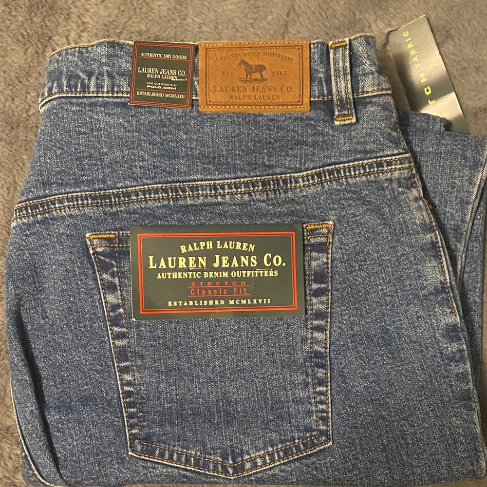 NWTs Ralph Lauren Straight Leg Blue Denim Jeans
